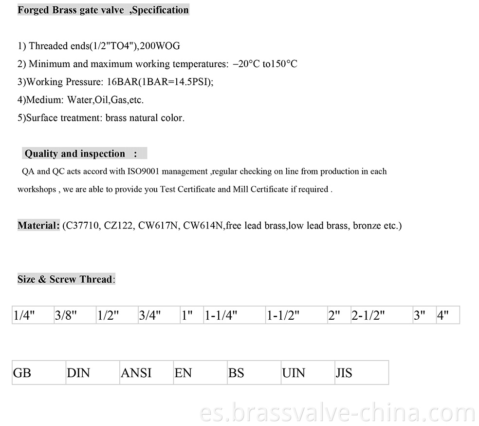 Gate Valve Spec